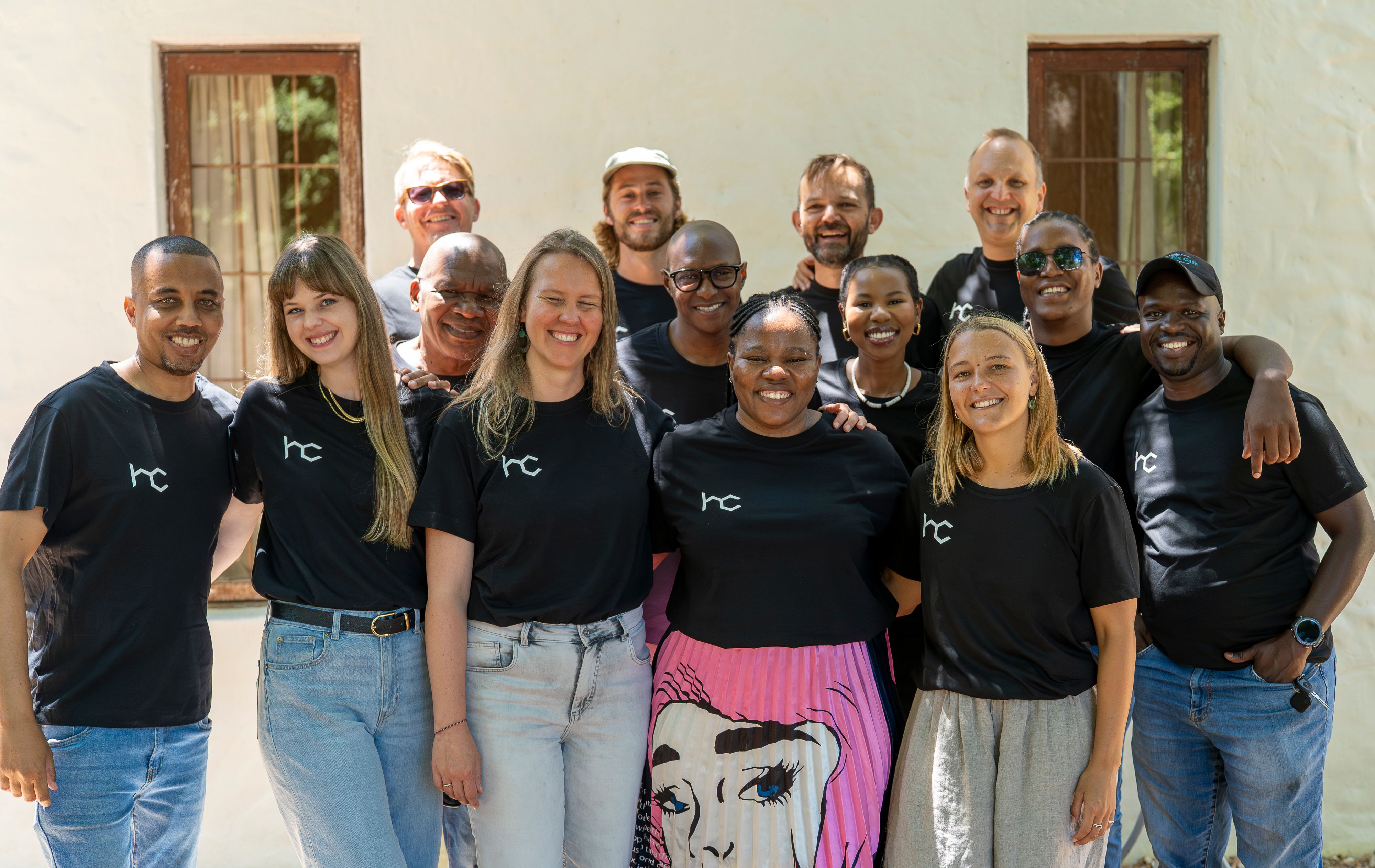 Heavy Chef team members together wearing branded shirts